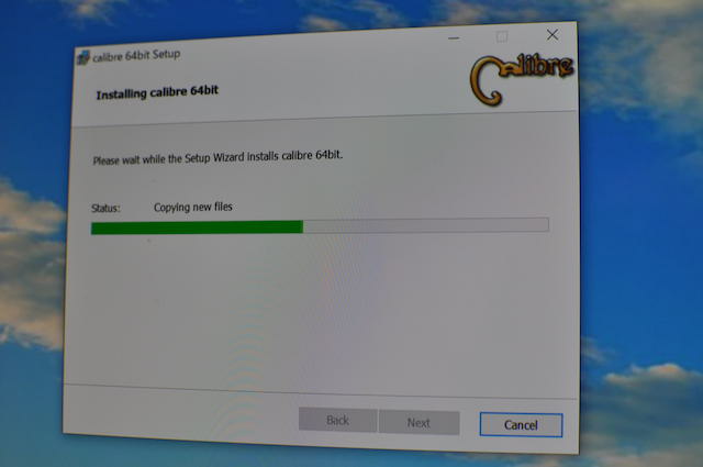 Calibreのインストール作業