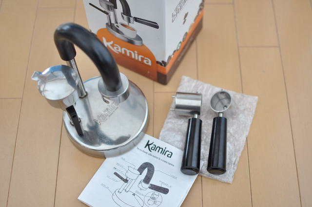 直火式エスプレッソメーカーKamiraを開封したところ