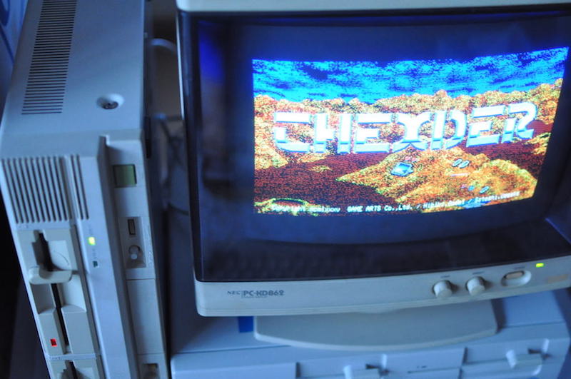組み戻したPC-8801FHでゲームソフトを起動