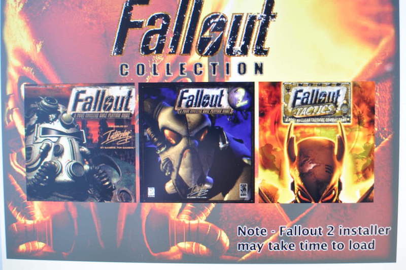 FALLOUT COLECTIONのDVDを立ち上げたところ