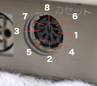 カセットテープレコーダ・インターフェイスの端子情報