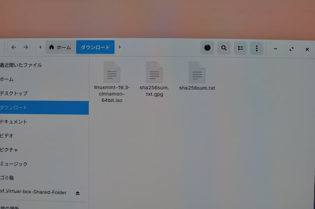 ZorinOS上のダウンロードファイル