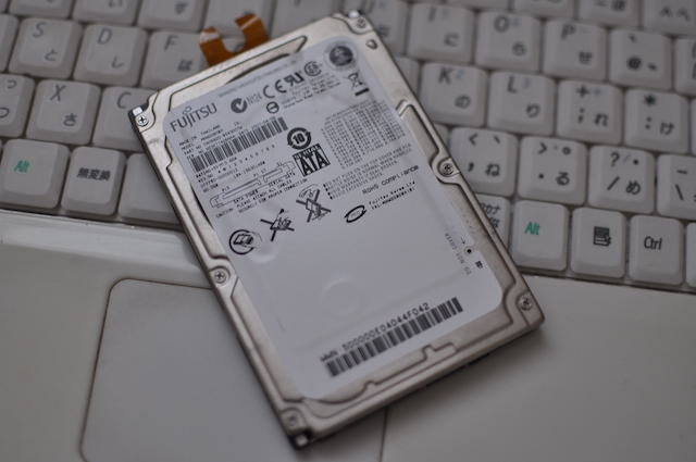 シャープPC-CW40-TのオリジナルのHDD60GB