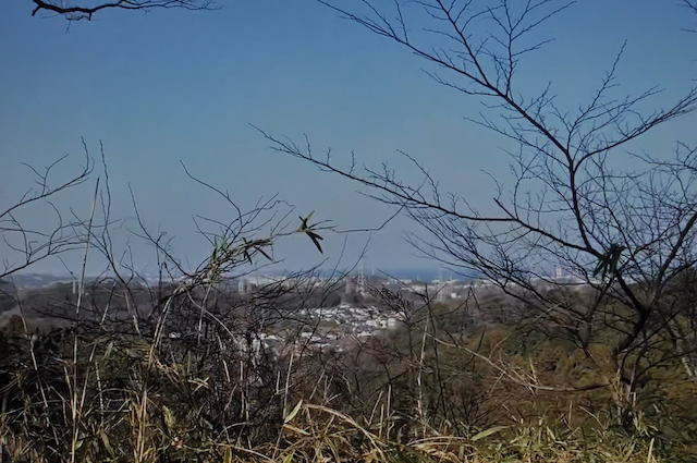 三浦アルプス、双子山自然遊歩道から横須賀方面を臨む