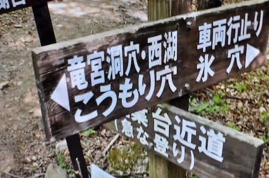 竜宮洞窟への道標