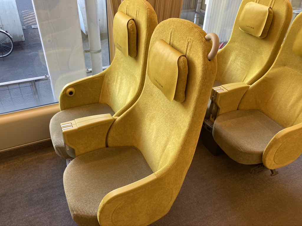 西武鉄道の特急ラビュー(Laview)の車内