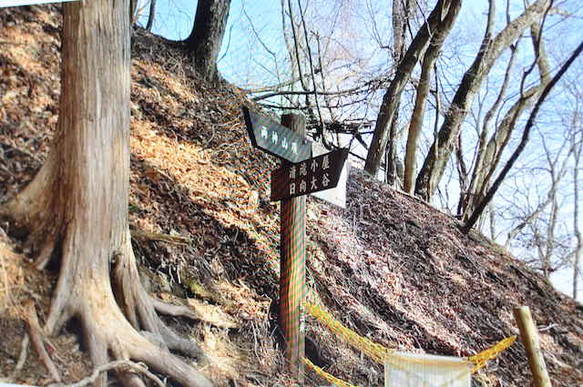 両神山登山道の道標