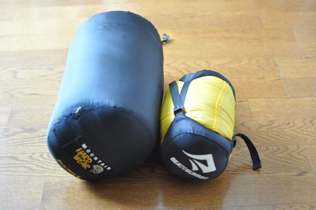SEA TO SUMMIT社の寝袋_Spark SpⅡとMountainHardware社の寝袋ファントムゼロの比較