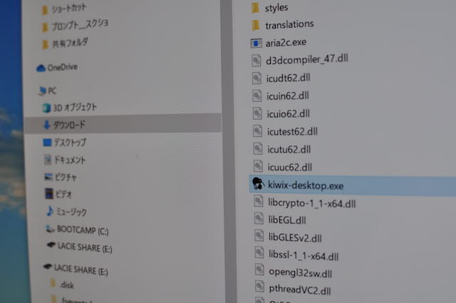 Windows用Kiwix、exeファイルのアイコン