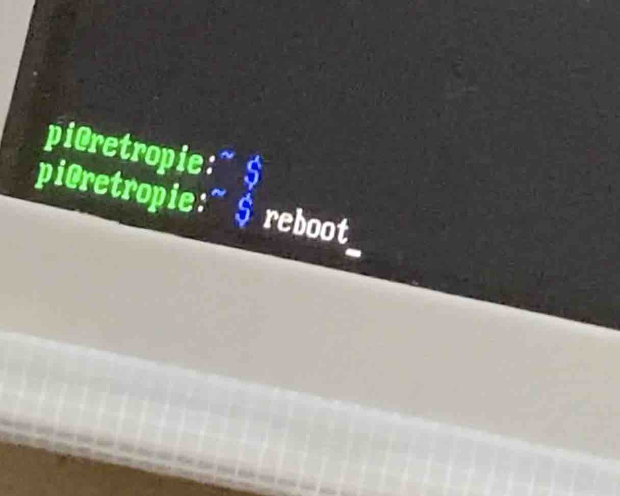 RetroPieでrebootさせる