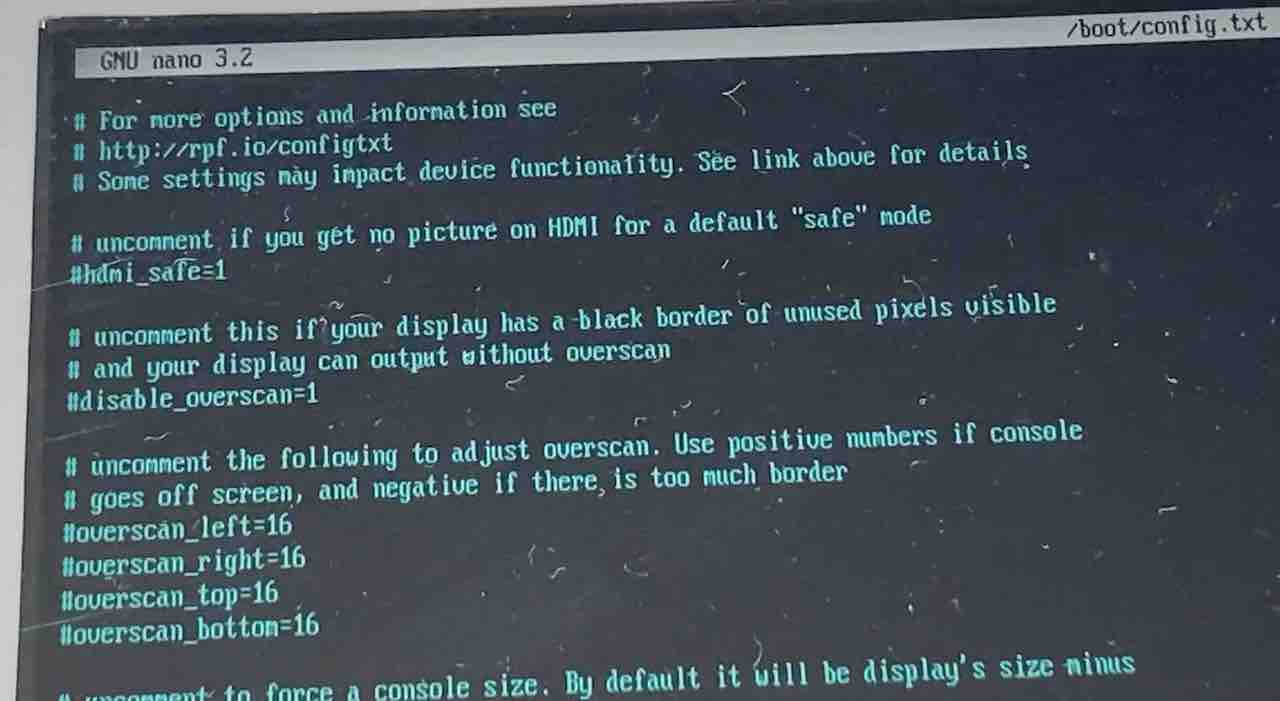 RetroPieでconfig.txtファイルを編集