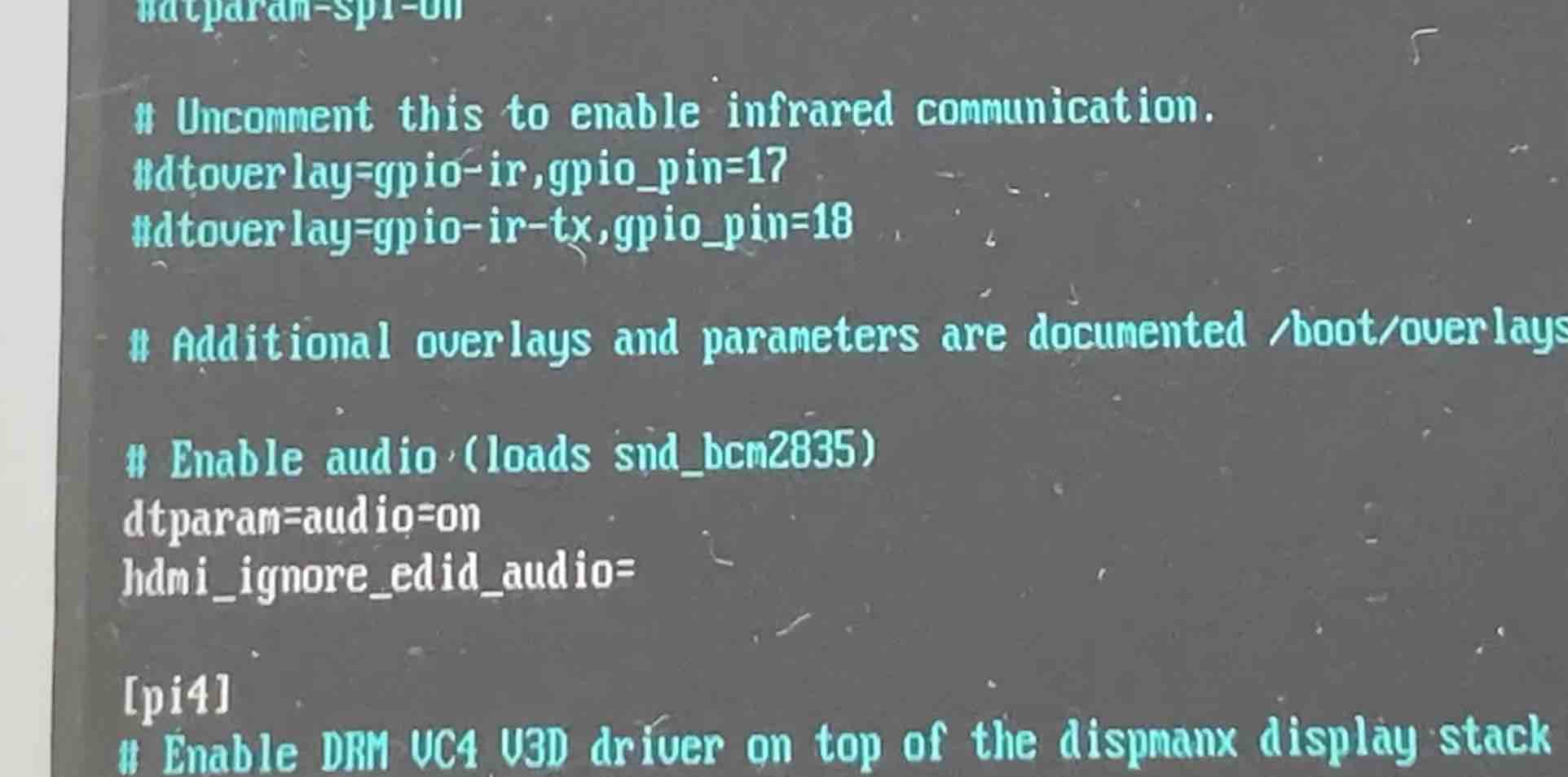 RetroPieでconfig.txtファイルを編集